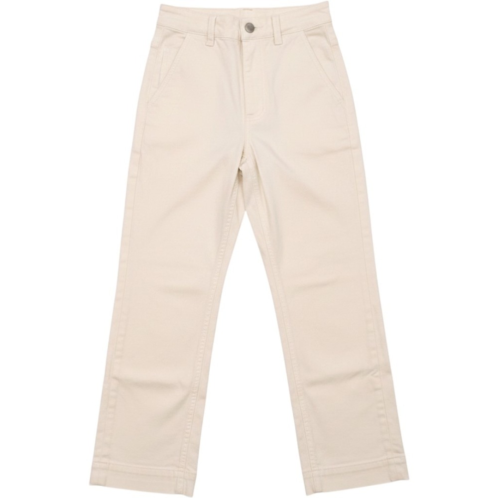 Everlane Straight Leg Crop Pants Womens‎ 25 Bone Off White High Rise Chino